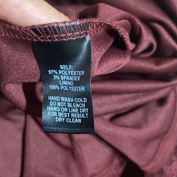 Lulus Cowl Back Lace Burgundy Maxi Gown - Picture 8 of 8